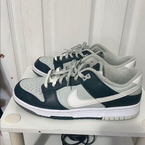 Nike Dunk Low in Gray, mint green , and White